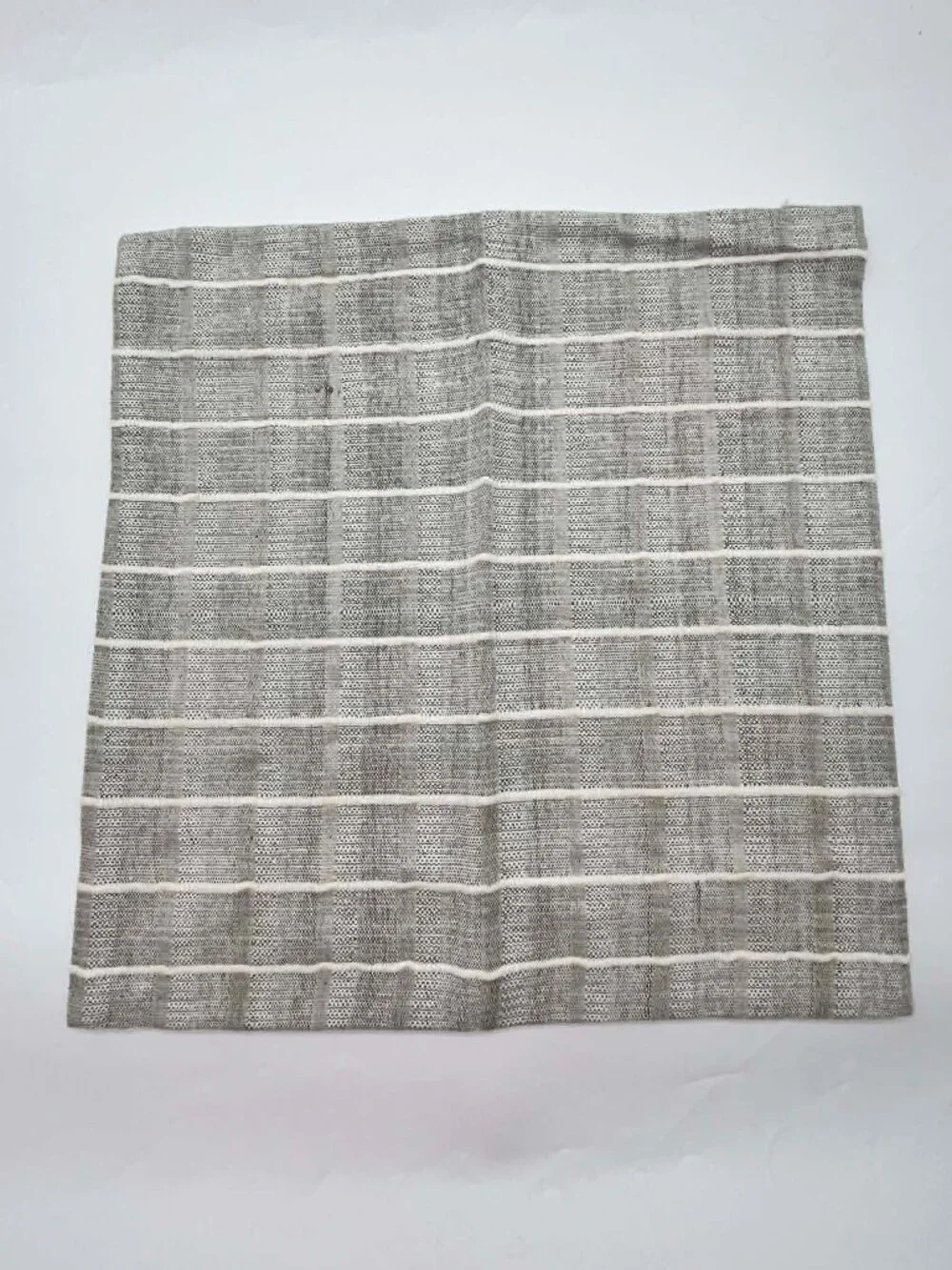West Elm Corded Window Pane Pillow Cover, 20x20, Dark Olive NWOT